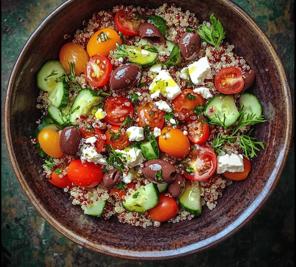 The Mediterranean Quinoa Bowl is a colorful and nutrient-dense dish that encapsulates the essence of Mediterranean cuisine. Known for its bold flavors and health benefits, this bowl is a perfect option for those seeking a wholesome yet satisfying lunch. Packed with protein-rich quinoa, fresh vegetables, and a burst of tangy flavors, this dish is not only hearty but also incredibly versatile. The combination of ingredients provides essential nutrients, making it an excellent choice for vegetarians and anyone looking to maintain a balanced diet.