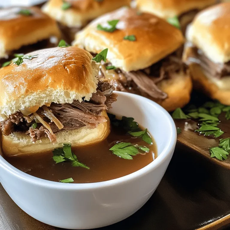 In the world of party foods, sliders have secured their place as a beloved favorite. These bite-sized sandwiches are not only easy to handle but also offer a multitude of flavor combinations, making them a versatile choice for any gathering. Whether it's a game day, a casual family dinner, or a festive celebration, sliders can be tailored to suit a variety of tastes and preferences. Today, we’re diving into a mouthwatering recipe that elevates the humble slider to new heights: Savory French Dip Sliders.