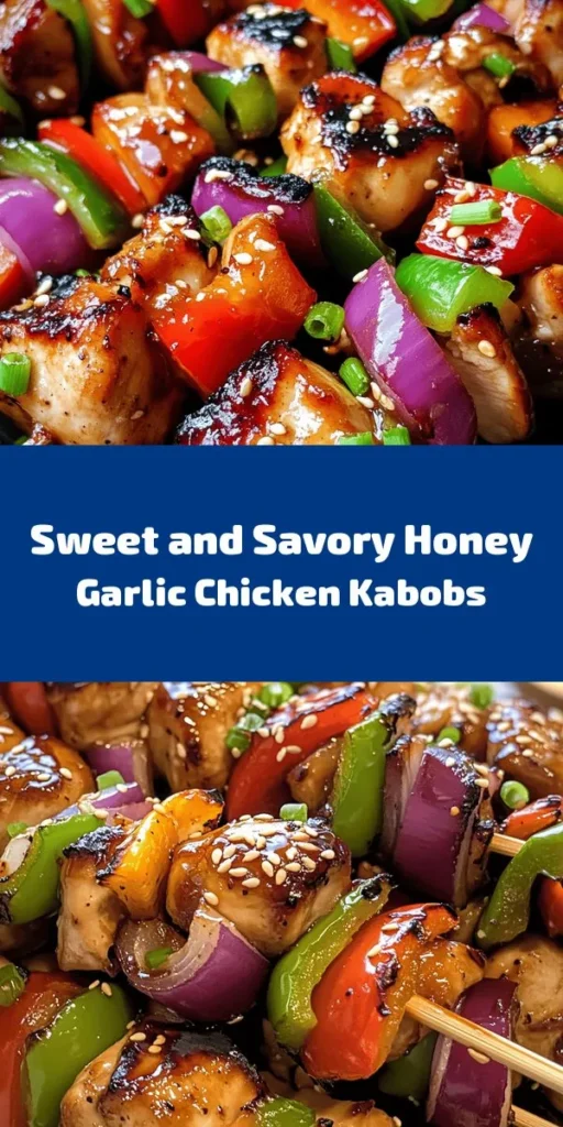 Spice up your dinner with these delicious Honey Garlic Asian Chicken Kabobs! Made with tender chicken thighs marinated in a sweet and savory honey-soy sauce, these kabobs are bursting with flavor. Toss in colorful bell peppers and red onions for a vibrant touch. Perfect for grilling or baking, they’re ready in just over an hour. Garnish with sesame seeds and green onions for a stunning presentation. Ideal for family dinners or summer barbecues, enjoy with steamed rice for a complete meal!