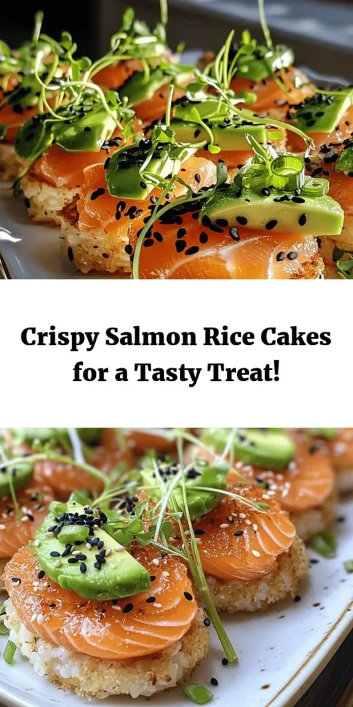 Savor the deliciousness of Salmon Crispy Rice, a delightful fusion of textures and flavors! This easy recipe combines perfectly seasoned sushi rice with golden-brown crispy rice cakes topped with fresh sushi-grade salmon, creamy avocado, and vibrant garnishes. Ready in just one hour, it's the perfect dish for sushi lovers looking to impress. Perfect for parties or a special dinner, your taste buds are in for a treat!