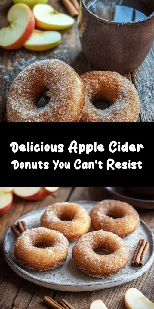 Fall in love with these irresistible apple cider donuts! Made with fresh apple cider, applesauce, and a blend of warm spices, these baked treats are a delicious way to enjoy autumn flavors. Perfectly fluffy and coated in cinnamon sugar, they’re great for sharing or enjoying with a hot beverage. Easy to make in just 45 minutes, this recipe yields 12 scrumptious donuts. Dive into the cozy vibes of fall with every bite!