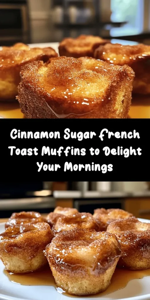 Indulge in the delightful taste of Cinnamon Sugar French Toast Muffins! Perfect for breakfast or a sweet snack, these muffins are packed with cubed stale bread soaked in a rich custard of eggs, milk, and heavy cream, then topped with buttery cinnamon sugar. Simply bake until golden and serve warm with a drizzle of maple syrup. Easy to make and oh-so-satisfying, they’re a delicious twist on a classic treat! Ideal for sharing or savoring all on your own.