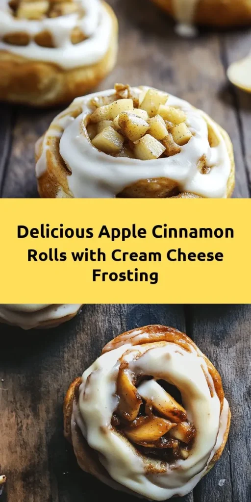 Indulge in the ultimate comfort food with these irresistible apple cinnamon rolls topped with creamy cream cheese frosting. Perfect for breakfast or dessert, this recipe features a soft, fluffy dough filled with warm apples, brown sugar, and spices. With easy-to-follow instructions, you’ll create a delectable treat that brings the cozy flavors of fall to your table any time of year. Grab your ingredients and let's bake some magic! 🍏🍩