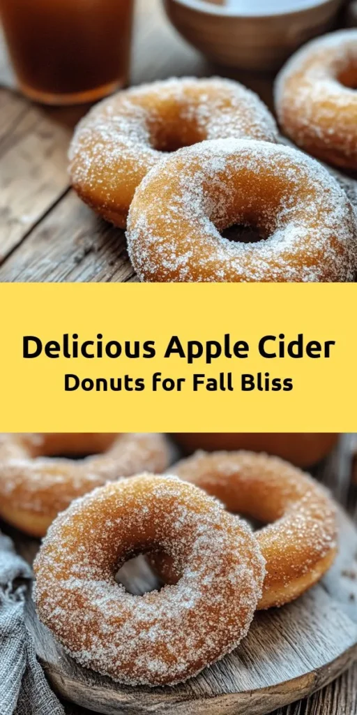 Get ready to indulge in the ultimate fall treat with these irresistible apple cider donuts! Made with a delightful blend of all-purpose and whole wheat flour, and spiced with cinnamon and nutmeg, they are bursting with cozy flavors. The process is simple—just reduce apple cider for an intense flavor, mix wet and dry ingredients, and bake. Dust with confectioners' sugar and enjoy them fresh for a perfect pairing with hot cider or coffee. Perfect for sharing or savoring yourself!