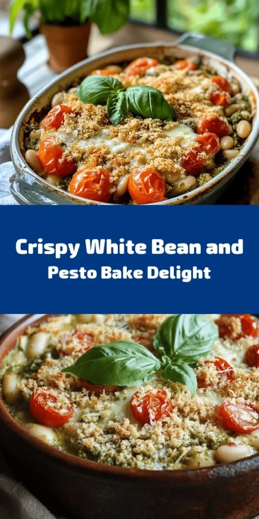 Discover the perfect blend of flavors with this White Bean and Pesto Bake! This simple yet delicious dish features creamy white beans, vibrant basil pesto, juicy cherry tomatoes, and a cheesy topping of mozzarella and Parmesan. All baked to perfection for a bubbly, golden finish. Ready in just 45 minutes, it's a crowd-pleasing recipe that’s great as a side or main dish. Don't forget to add fresh basil for an extra touch!