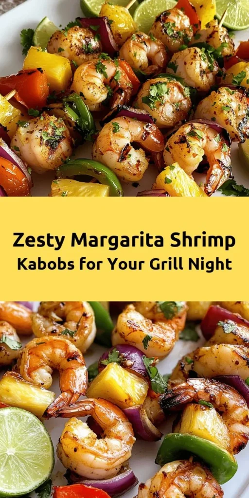 Elevate your grilling game with these Juicy Margarita Grilled Shrimp Kabobs! Bursting with flavors from fresh lime and orange juice, garlic, and spices, this easy recipe features perfectly marinated shrimp, sweet pineapple, vibrant bell peppers, and red onion. Perfect for a summer BBQ or a delightful weeknight dinner, these kabobs are quick to prepare and grill in just minutes. Serve with lime wedges and enjoy a taste of the tropics!