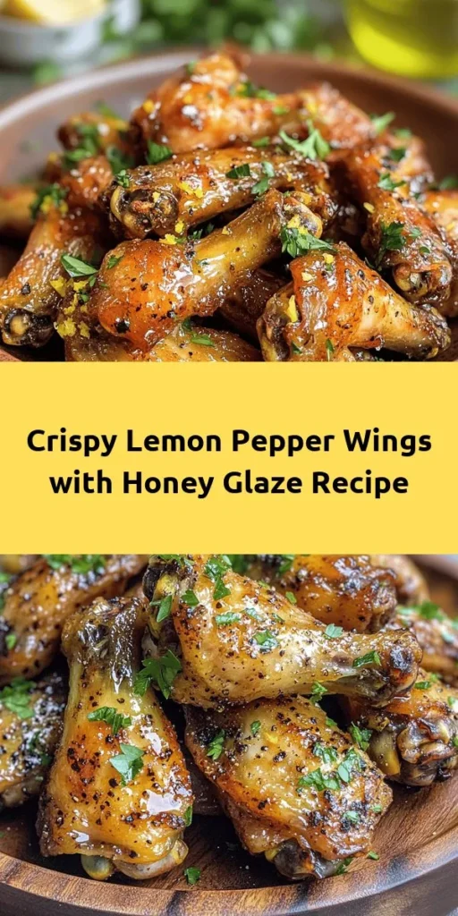 Elevate game day with these irresistible Lemon Pepper Wings with Honey! Made with two pounds of crispy chicken wings, zesty lemon, and a hint of sweetness from honey, this easy recipe is perfect for sharing. Simply season the wings, bake until golden, and finish with a delicious honey glaze. These flavorful wings are sure to be a hit at your next gathering. Ideal for busy nights, prep in just 15 minutes and let the oven do the work!